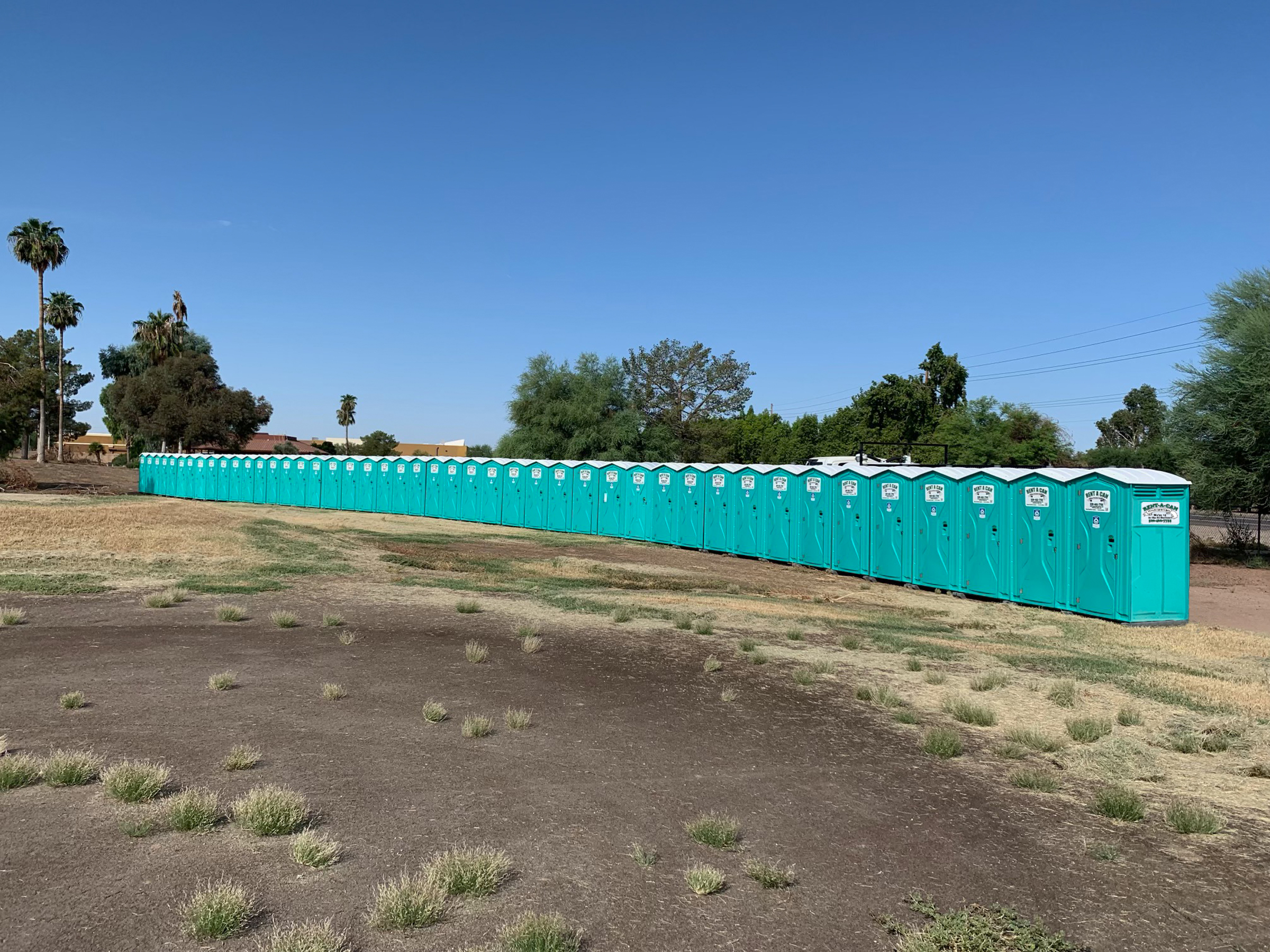 Keep portable toilets clean